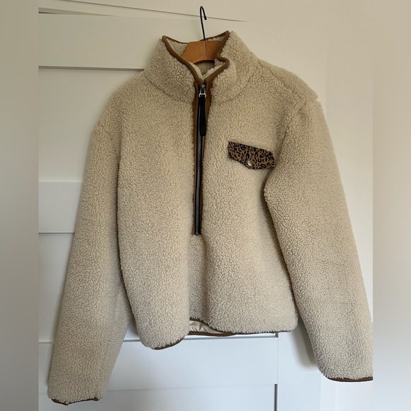 Pistola beige and brown warm fleece pull over size small - Picture 1 of 9